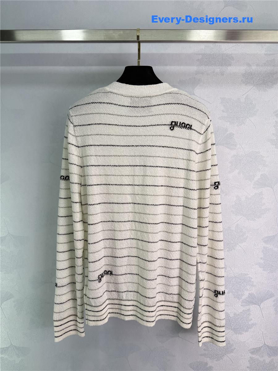 Gvc*1 black and white striped cardigan