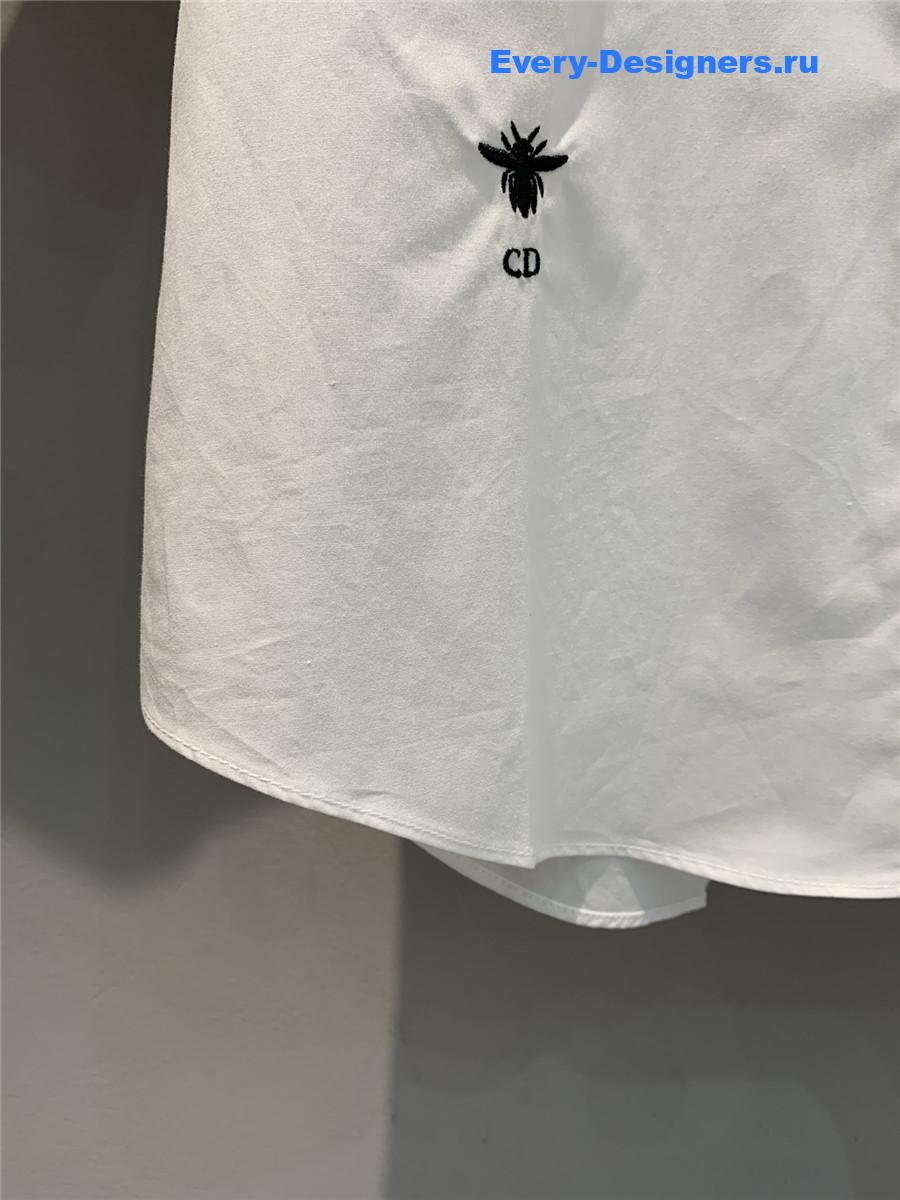 D10r white poplin short sleeve shirt