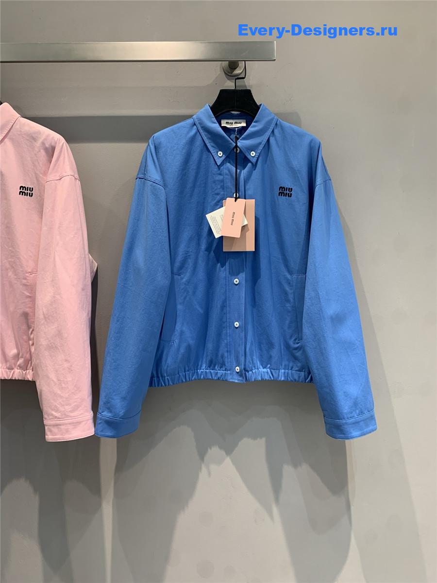 Miu Miu Blue Blouson Jacket