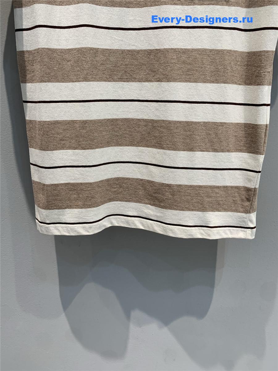 Miu Miu Black Striped Logo T-Shirt