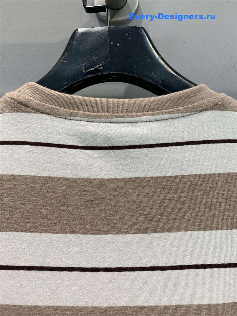 Miu Miu Black Striped Logo T-Shirt
