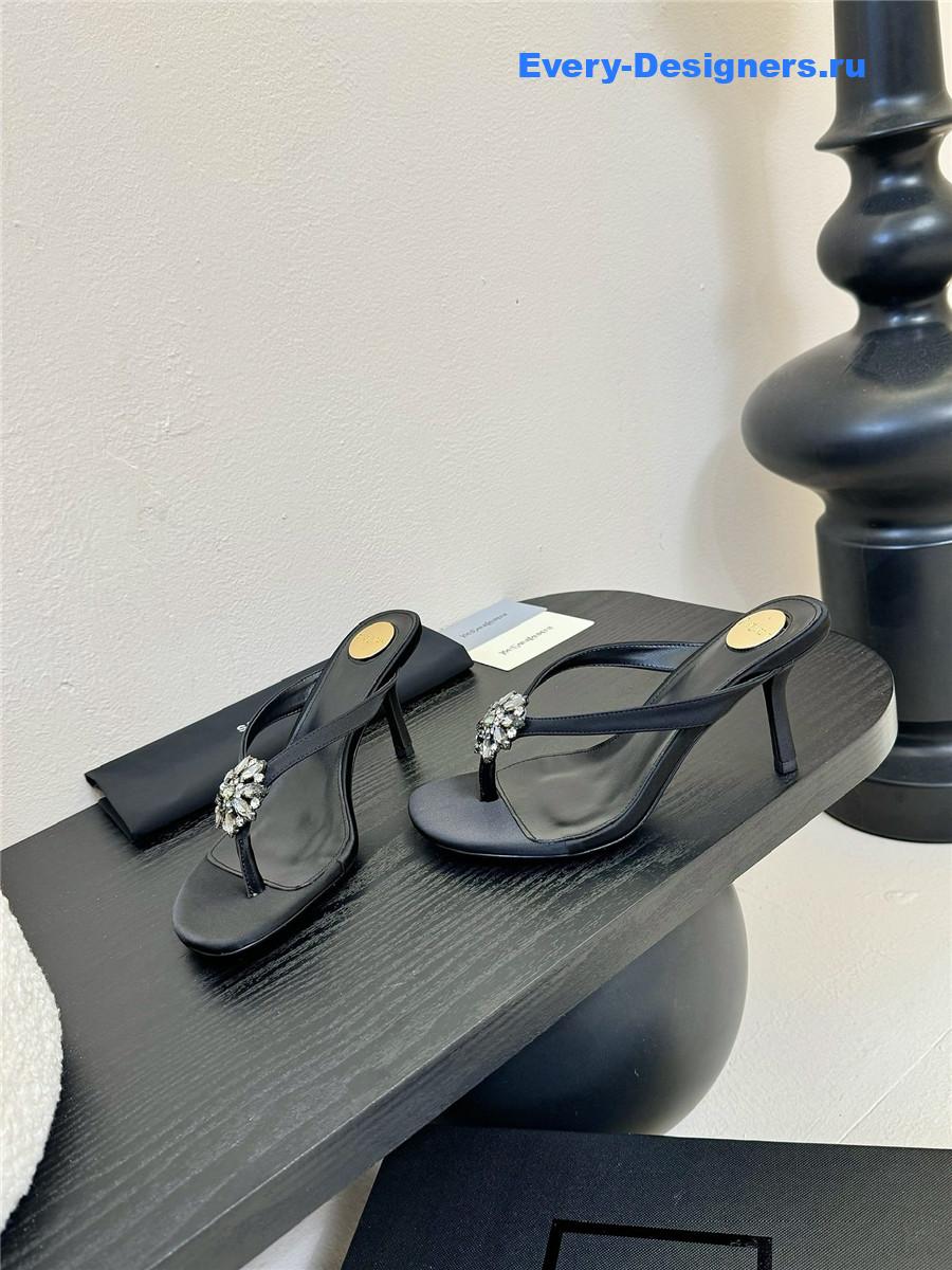 Sa1nt Lau*nt otero black crystal mules