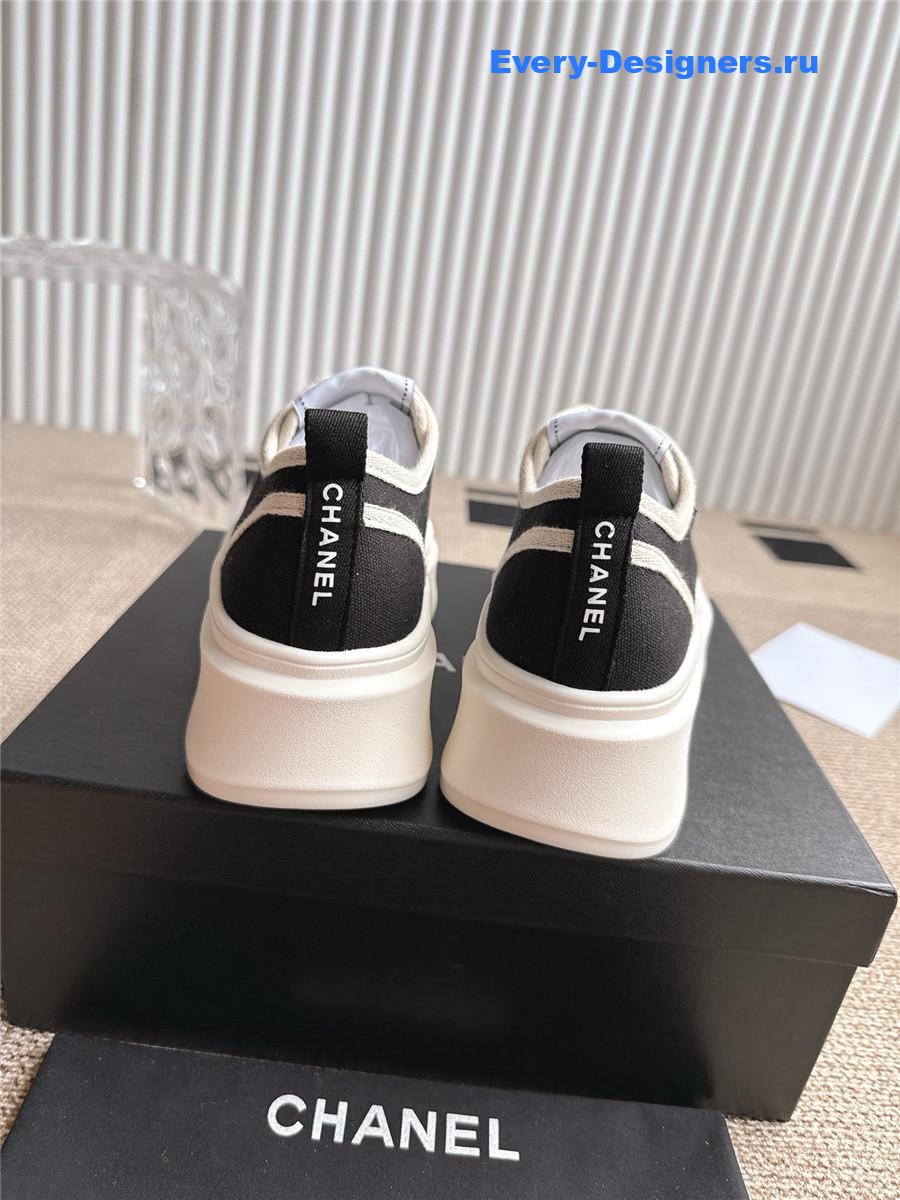 Ch**el black cc logo platform sneakers