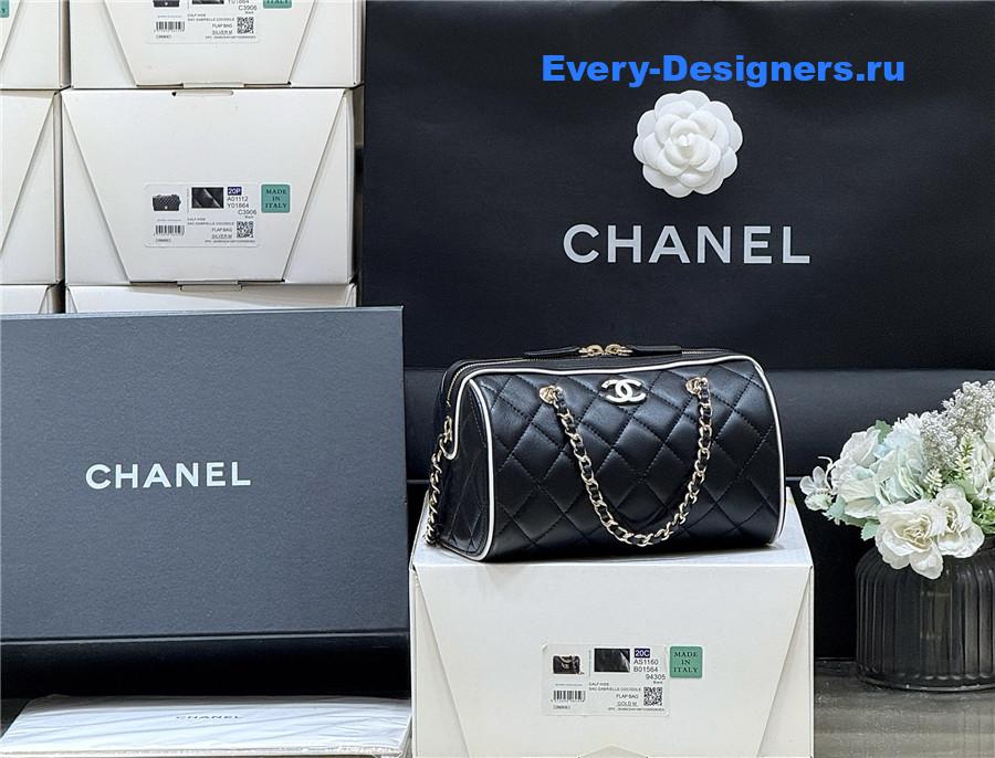 Ch**el black matelasse clutch