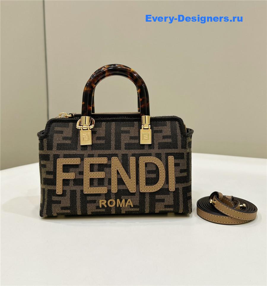 F**di small brown ff boston bag