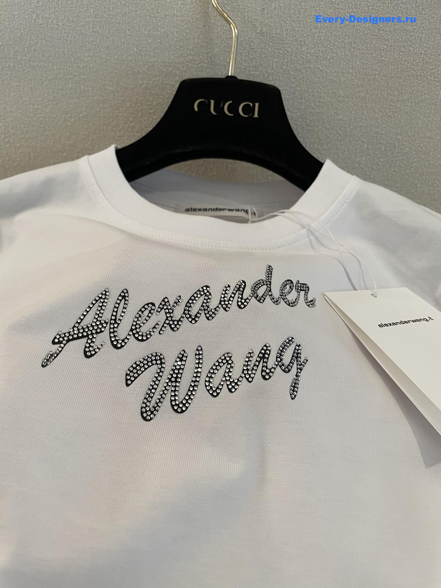 A1exa*der wang white crystal tee