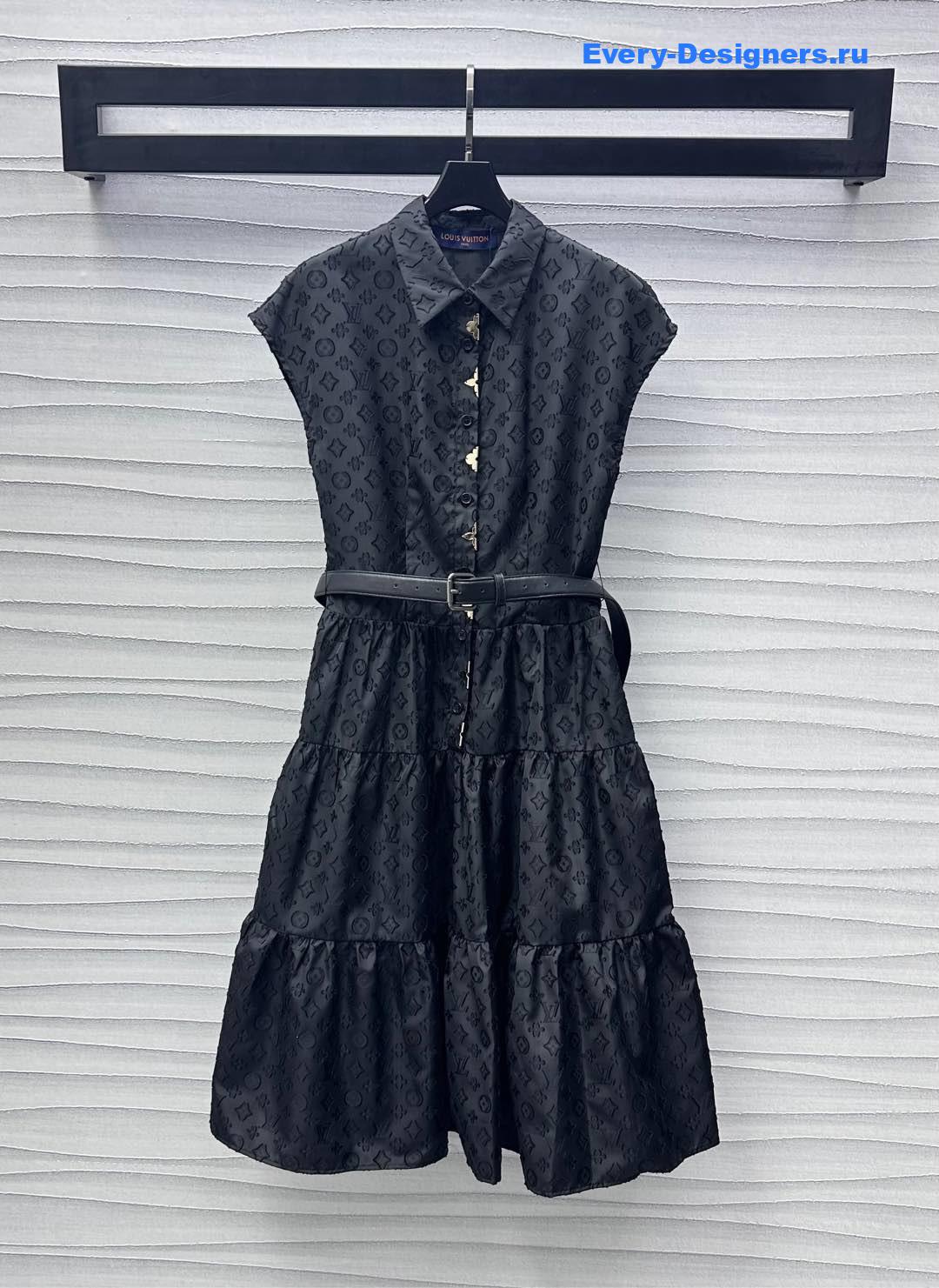 l0vis Vvtt0n black short-sleeved shirt dress
