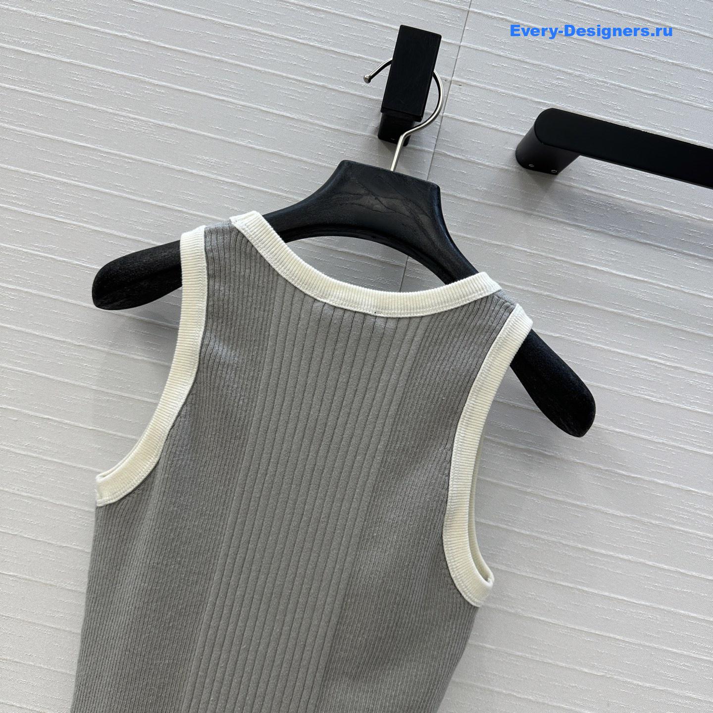 Ch**el grey silk camisole