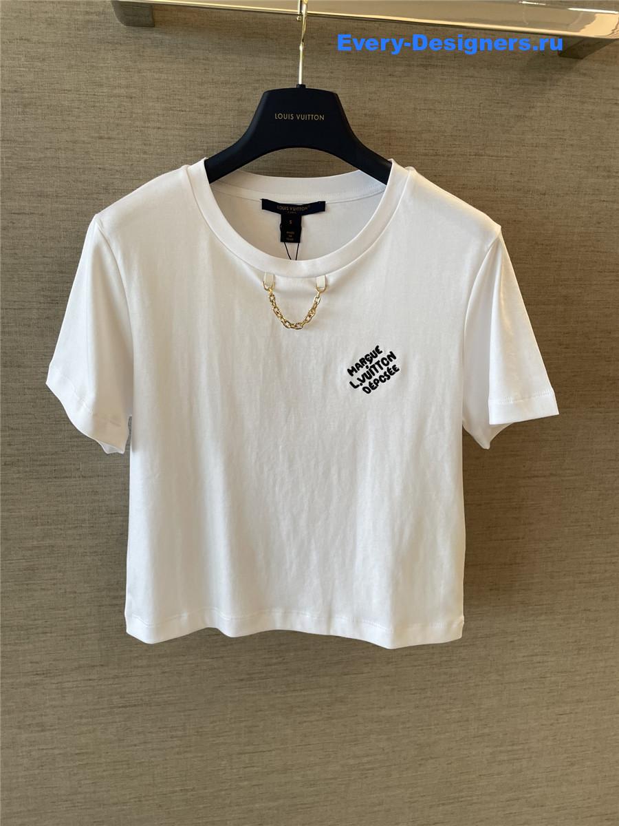 l0vis Vvtt0n embroidered crop top