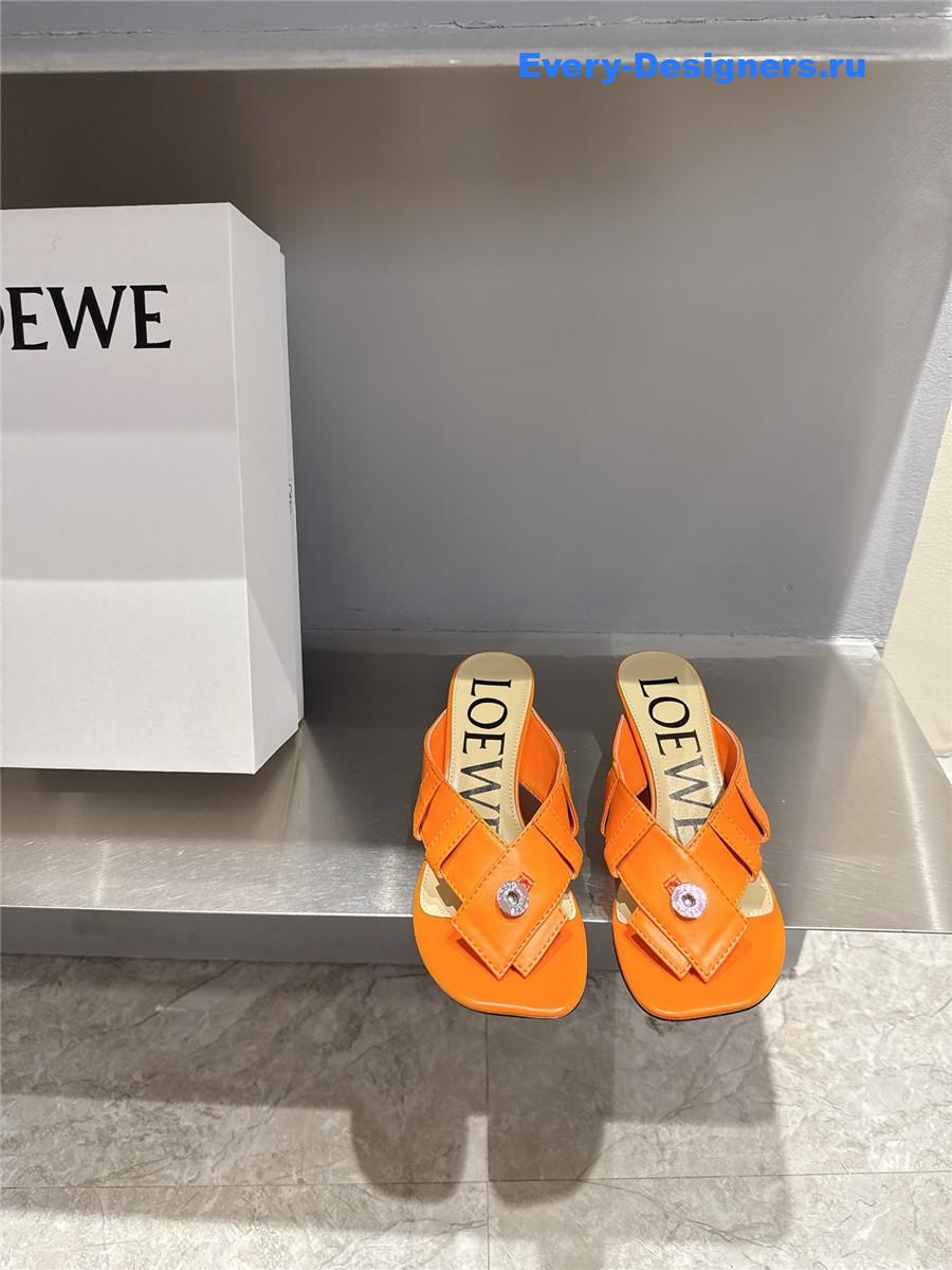 L0ew* toy panta orange sandals