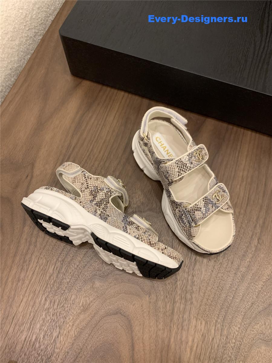 Ch**el snake skin platform sandals