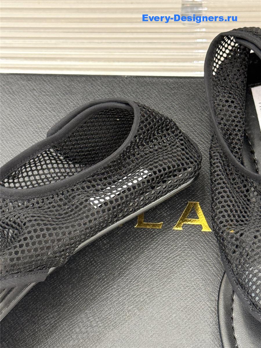 Alaïa Black Flex Mesh Sandals