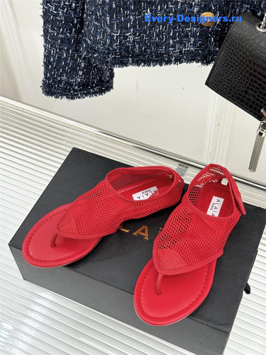 Alaïa Red Flex Mesh Sandals