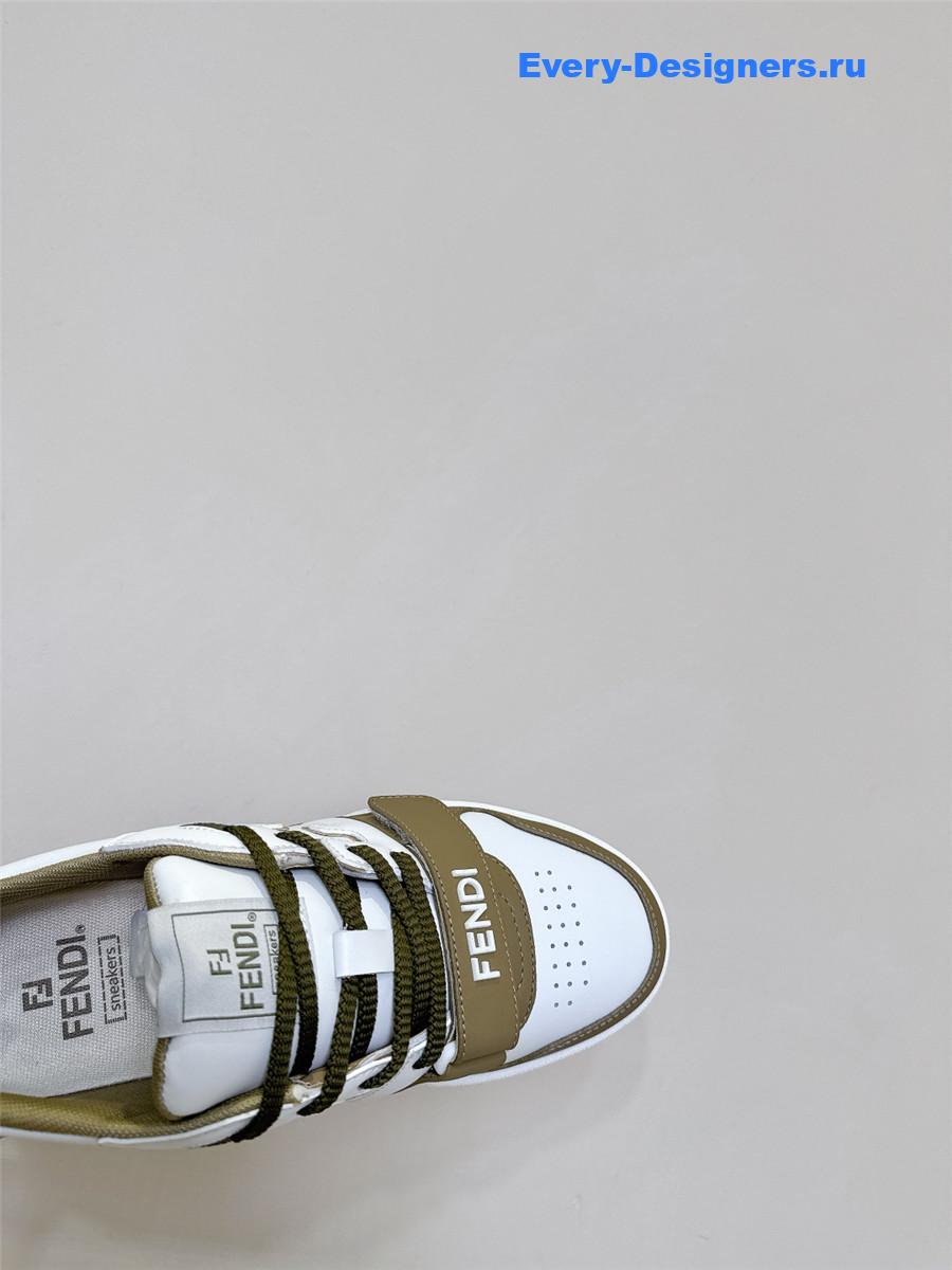 F**di match green platform sneakers