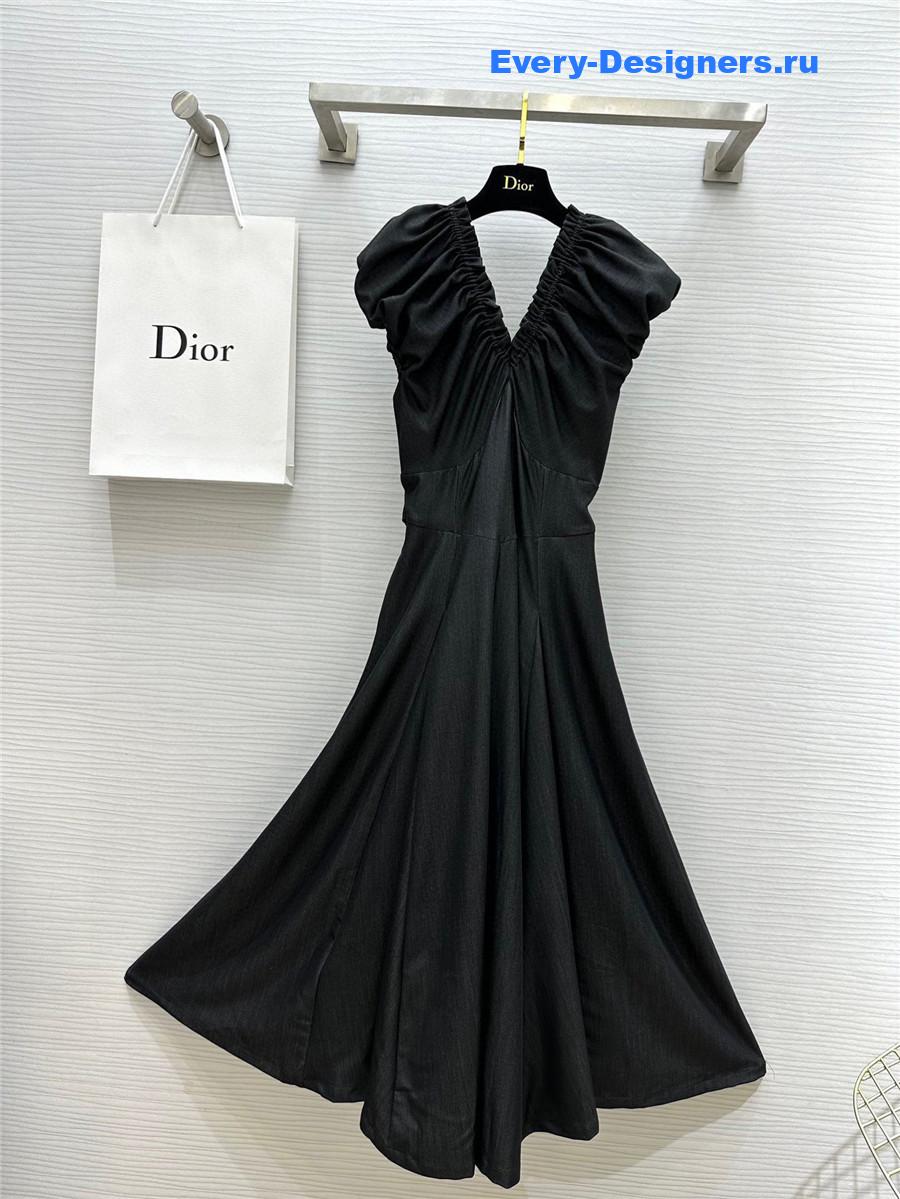 D10r v-neck puff sleeve dress