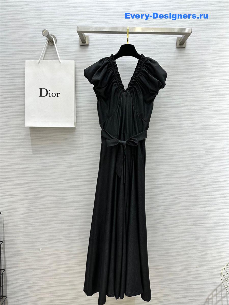 D10r v-neck puff sleeve dress