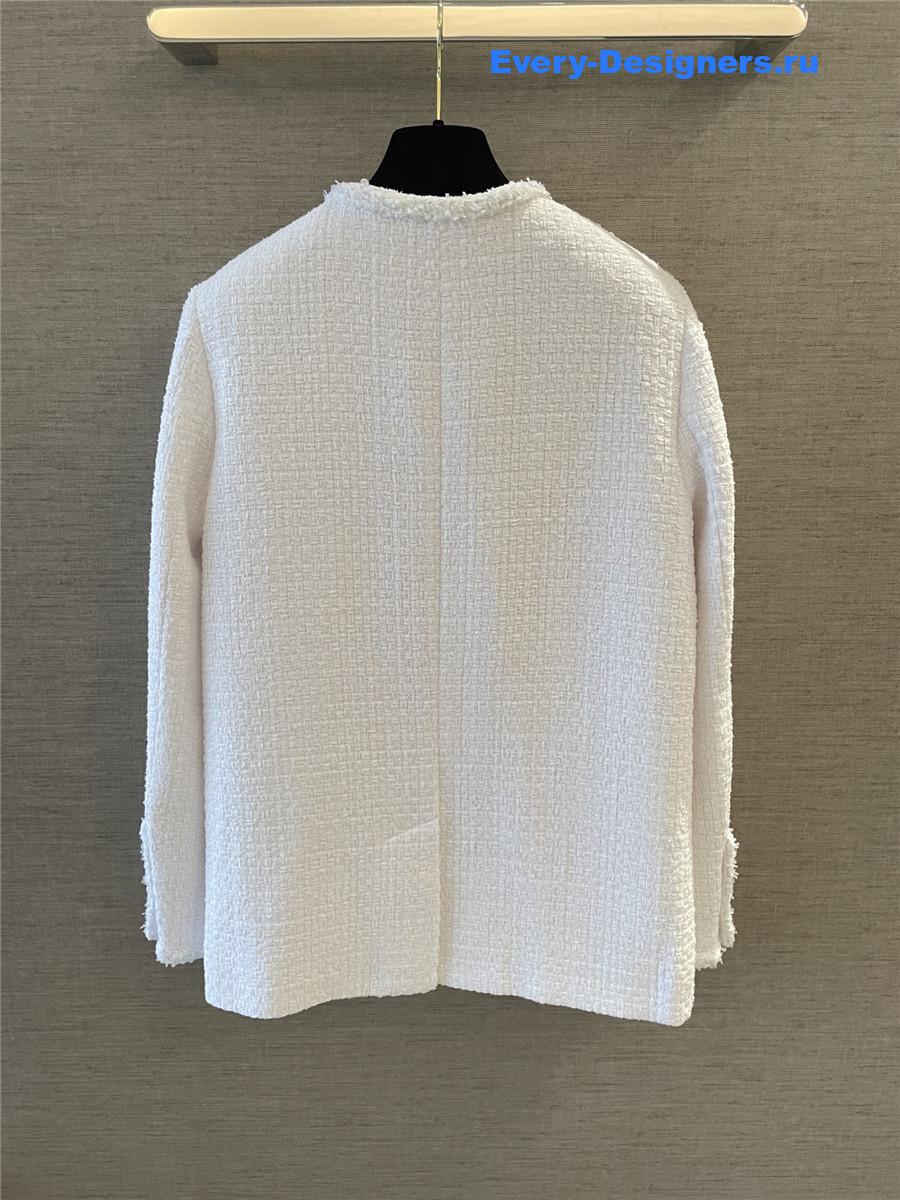 Ch**el white tweed jacket