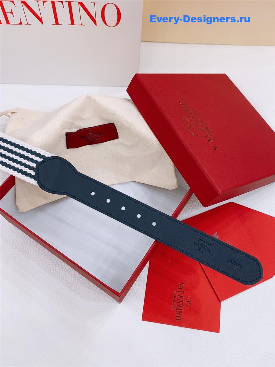 Va1e*ntin0 vlogo nano stripe belt