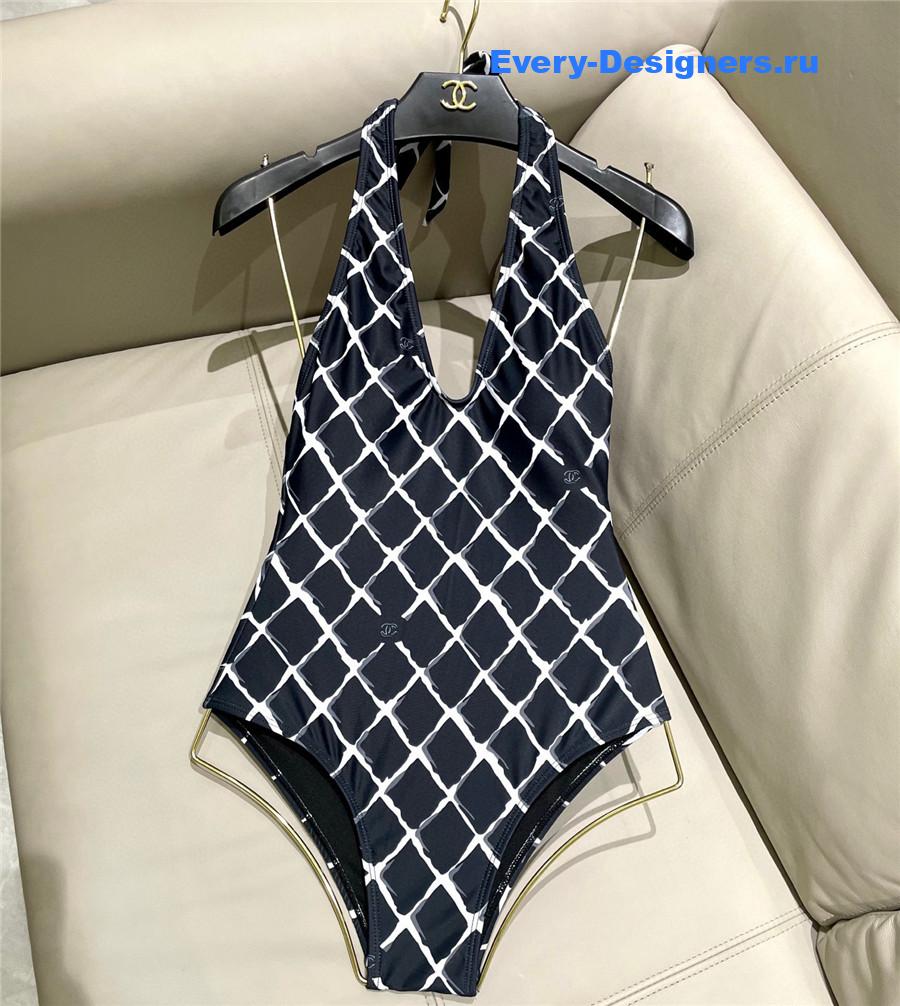 Ch**el coco beach one-piece black swimwear