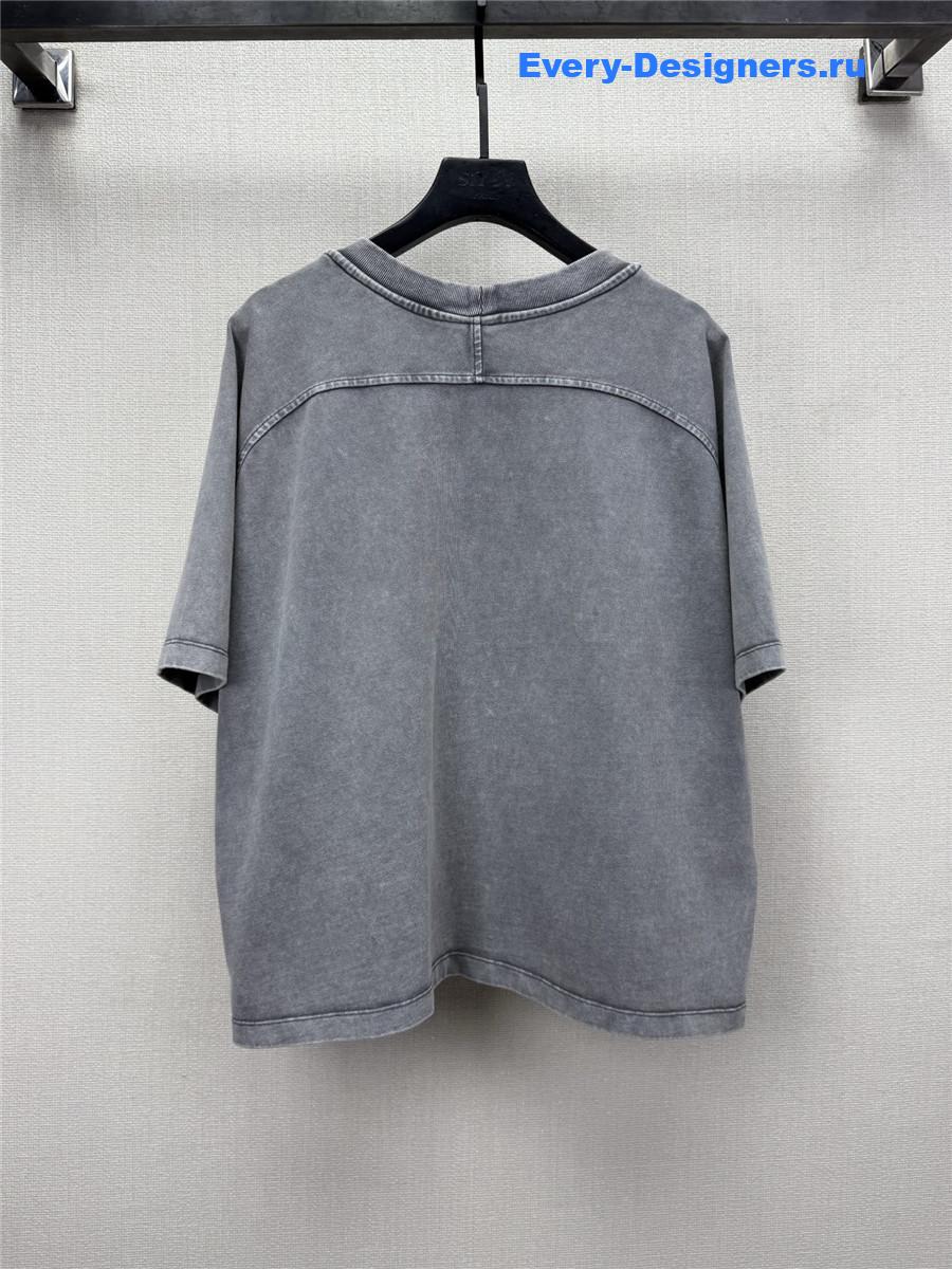 l0vis Vvtt0n vintage-effect gray tee
