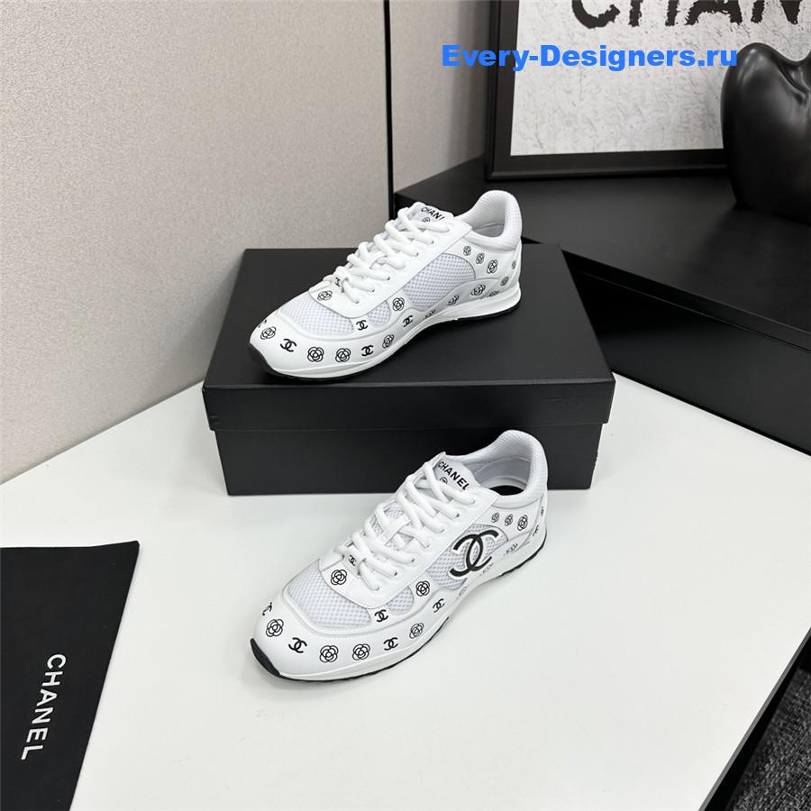 Ch**el cc logo white sneaker