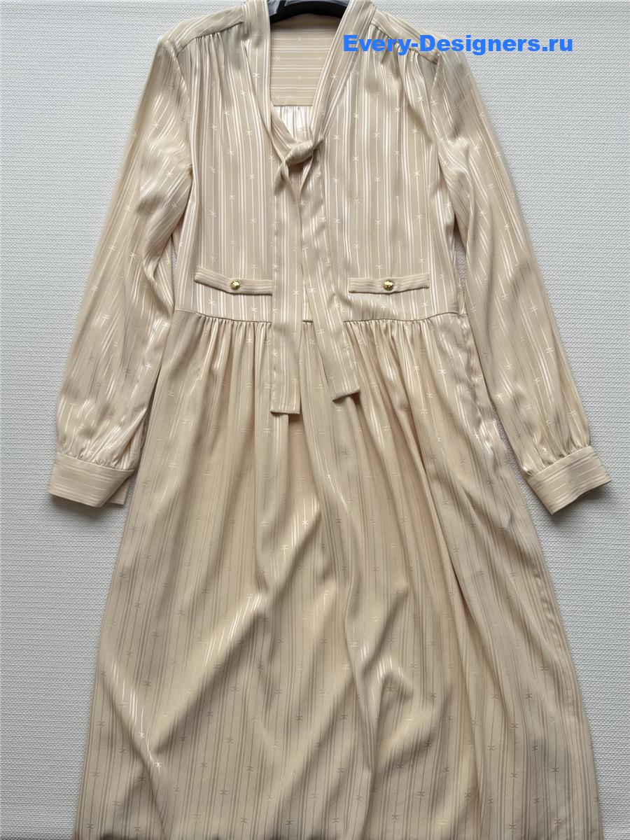 Ce1i*e lavallière silk dress