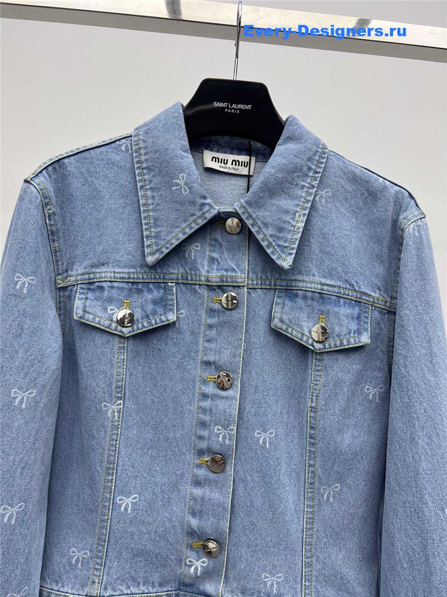 Miu Miu Bow Denim Dress