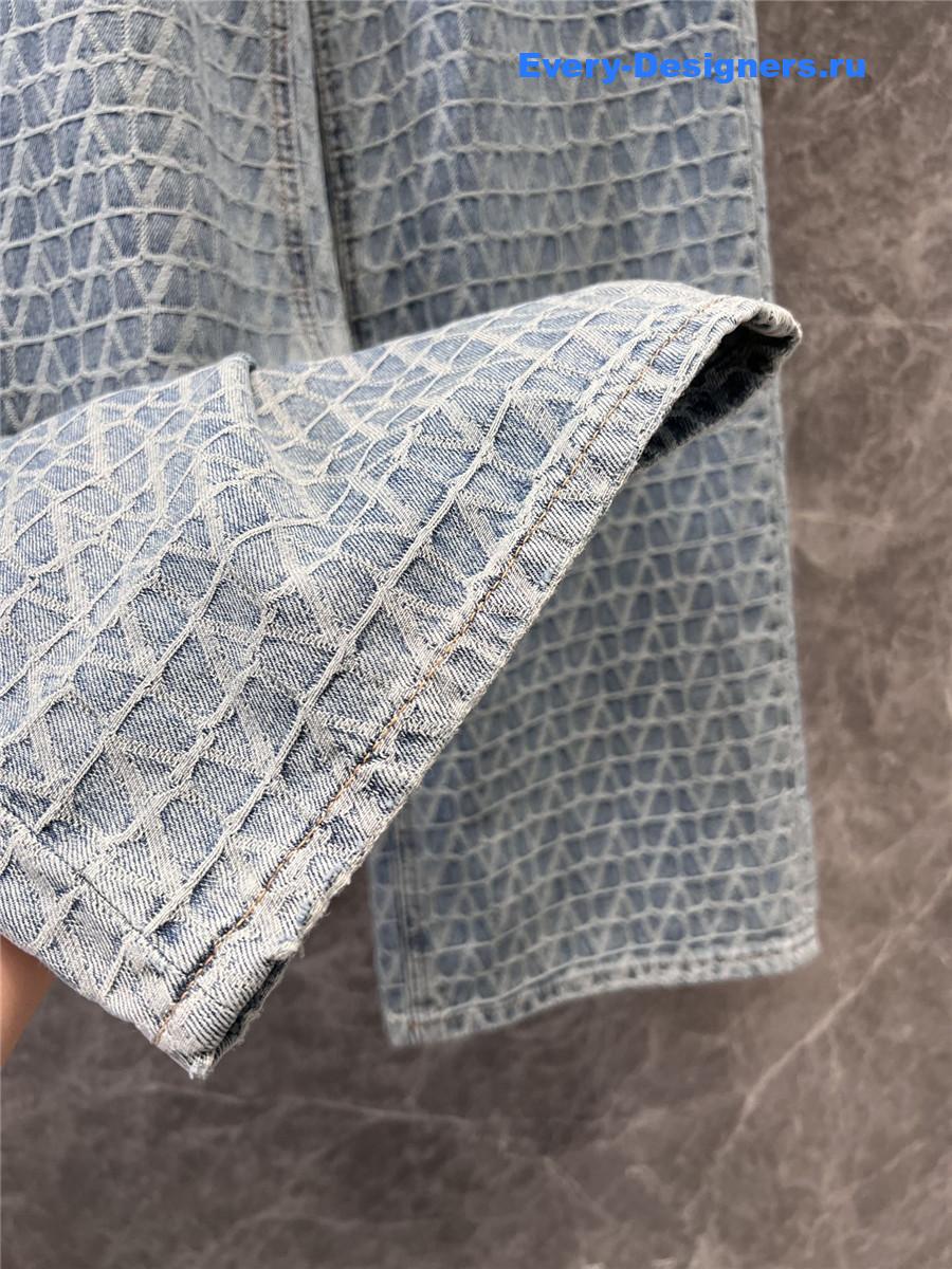 Va1e*ntin0 jacquard denim jeans