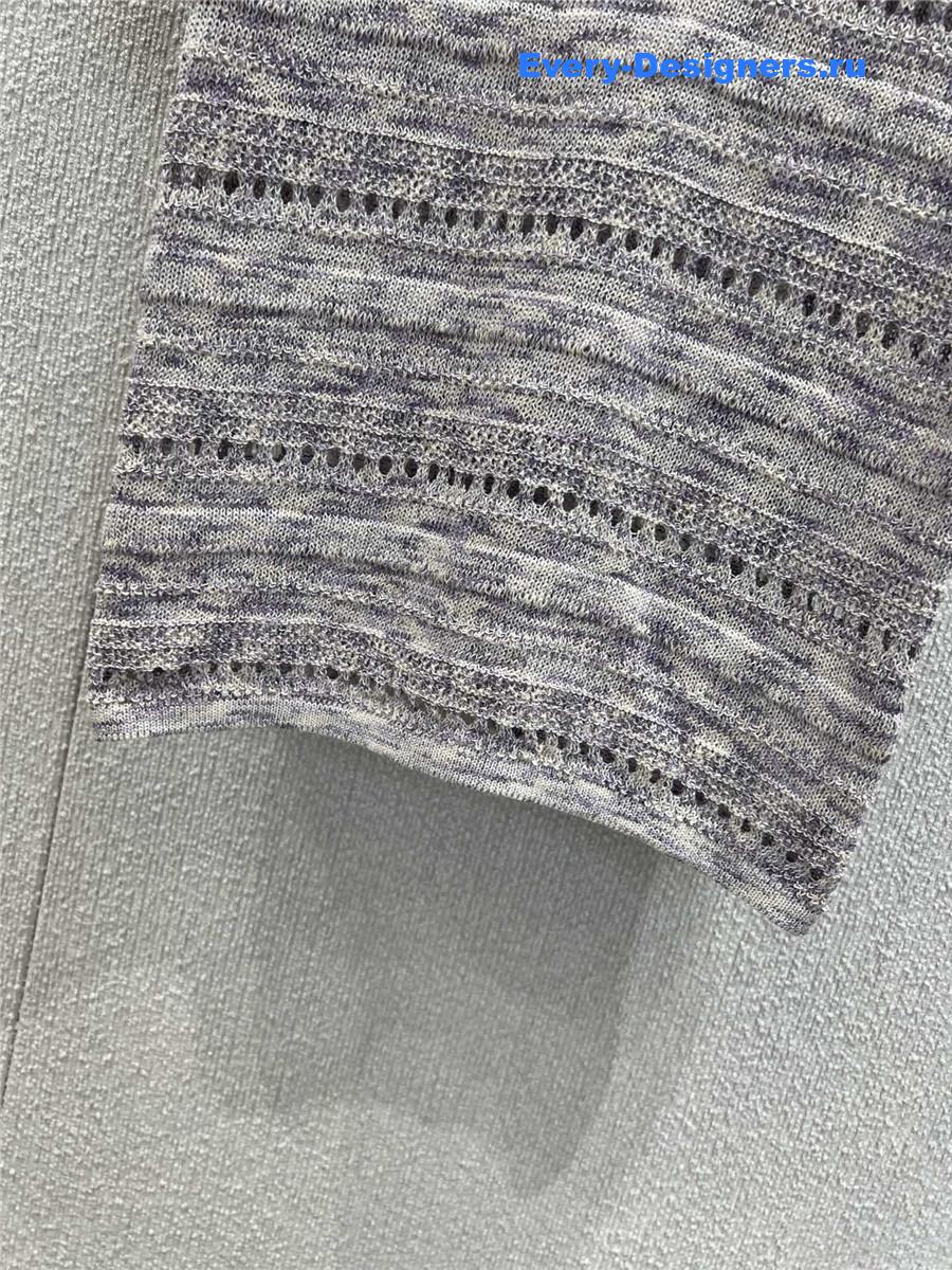 Ch**el gray striped knit top