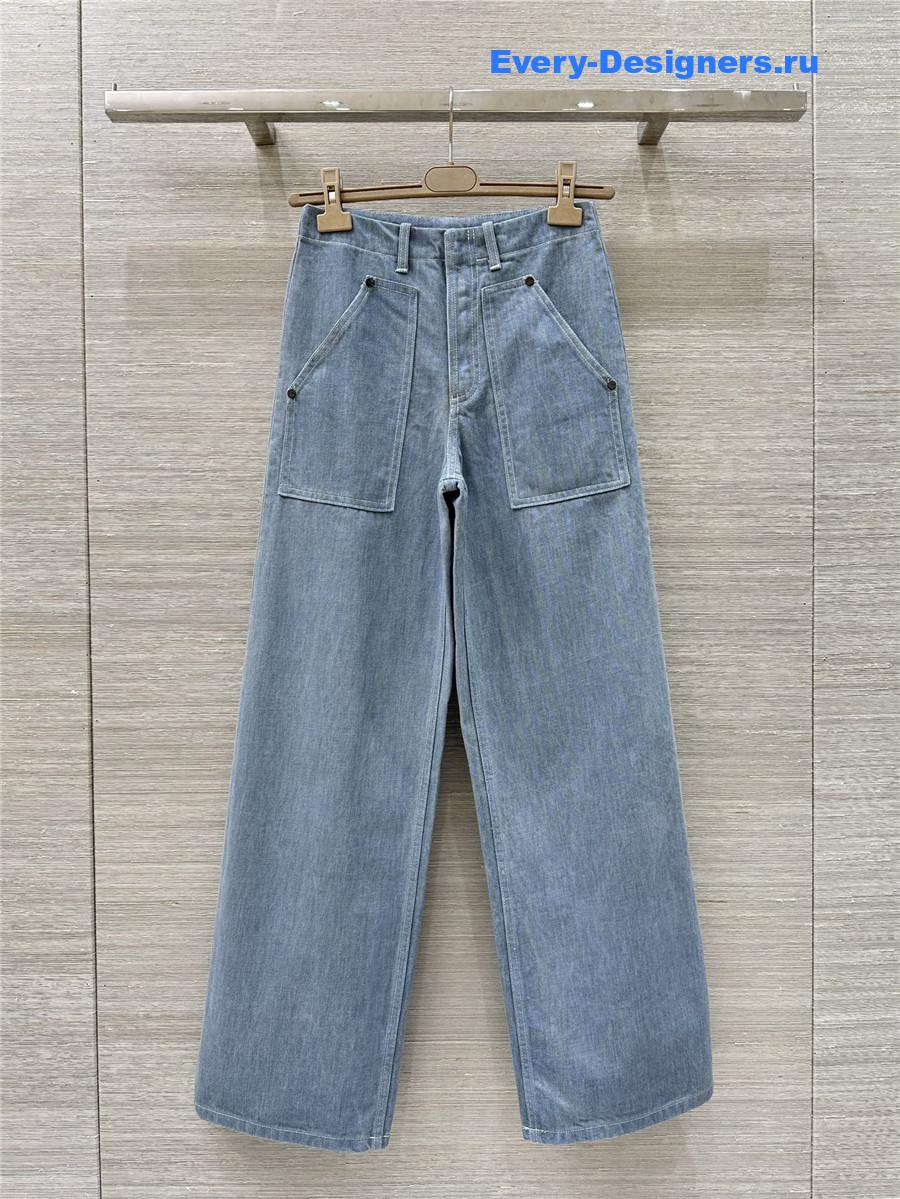 F**di ff embossed straight-leg jeans