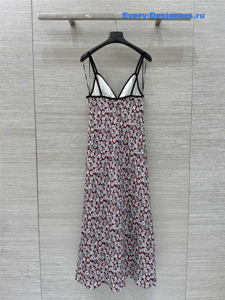 Miu Miu Floral Silk Maxi Dress