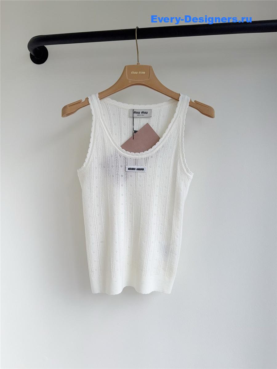 Miu Miu Hollow Knit Tank