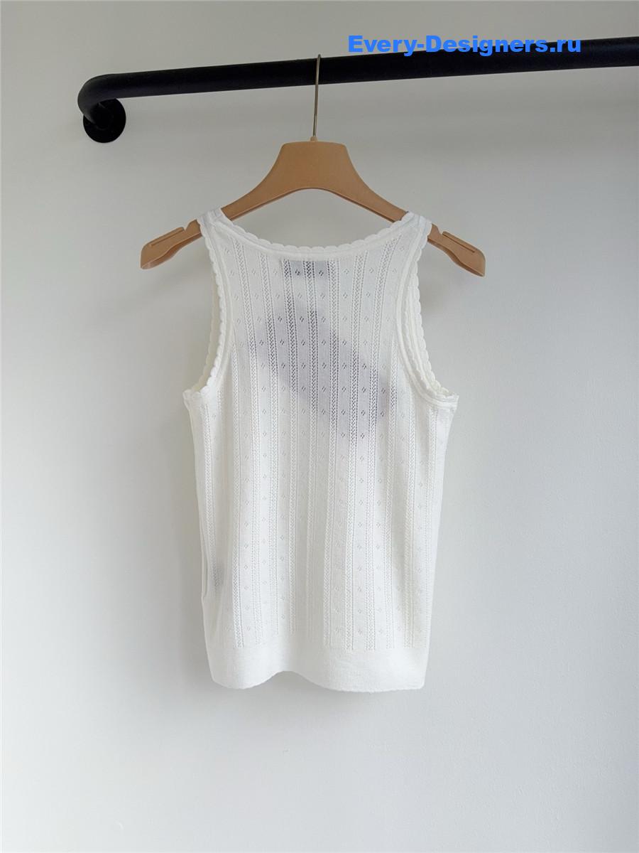 Miu Miu Hollow Knit Tank