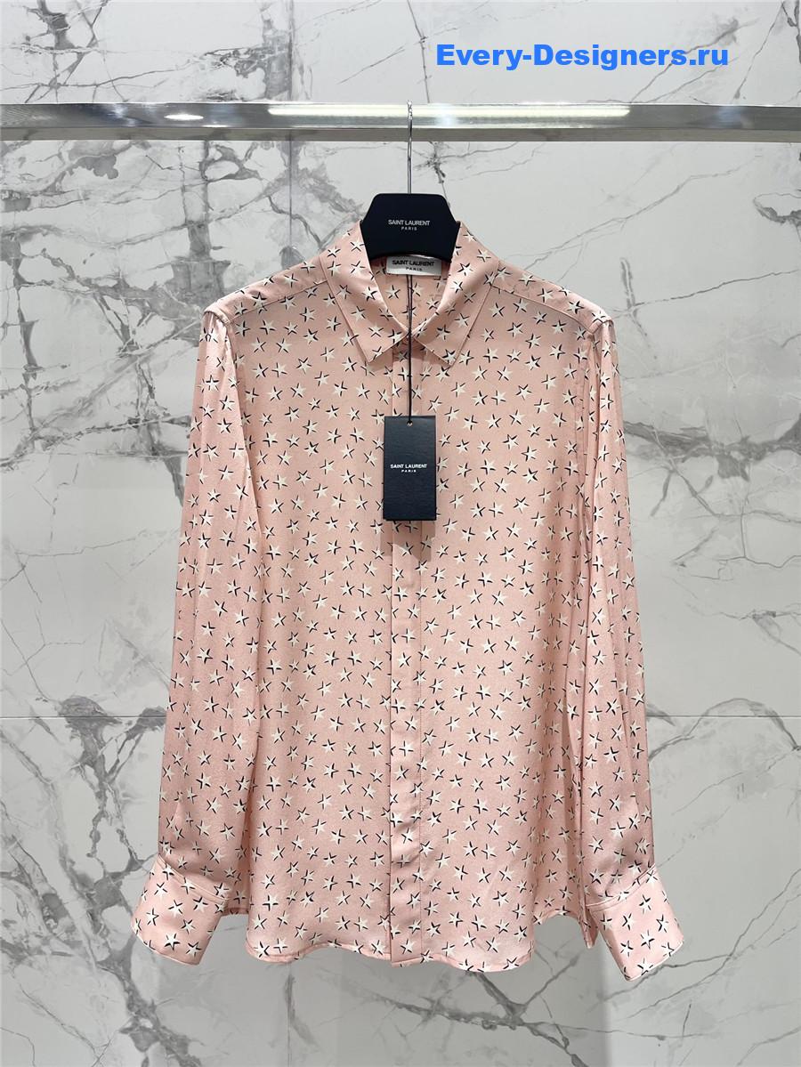 Sa1nt Lau*nt star silk shirt