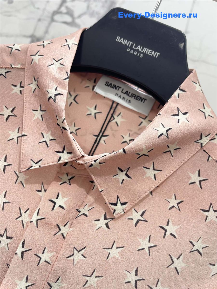 Sa1nt Lau*nt star silk shirt