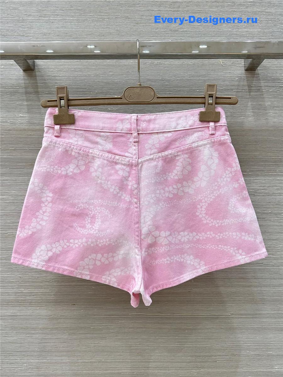 Ch**el pink denim shorts