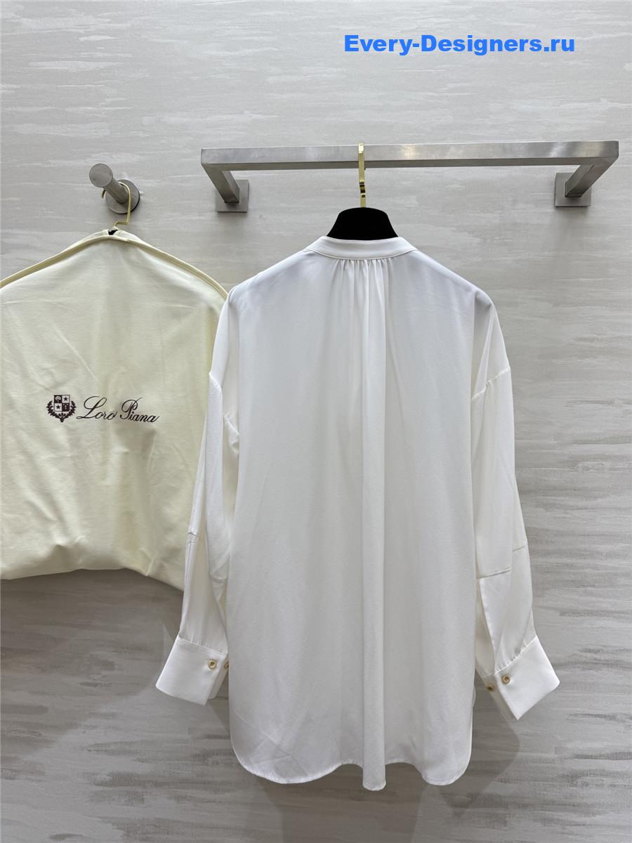 L0r0 P1ana silk oval shirt