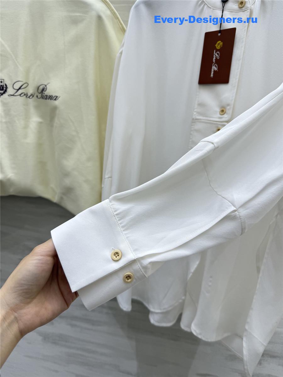L0r0 P1ana silk oval shirt