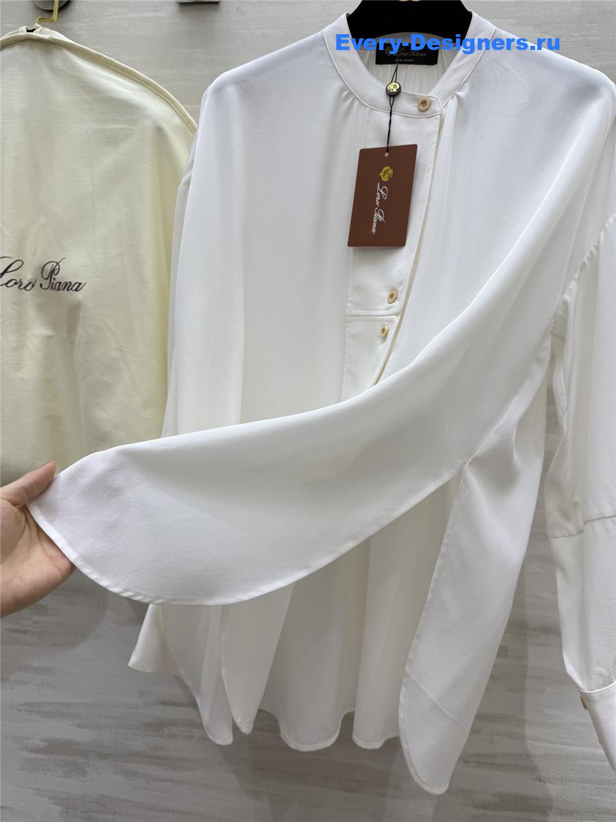 L0r0 P1ana silk oval shirt