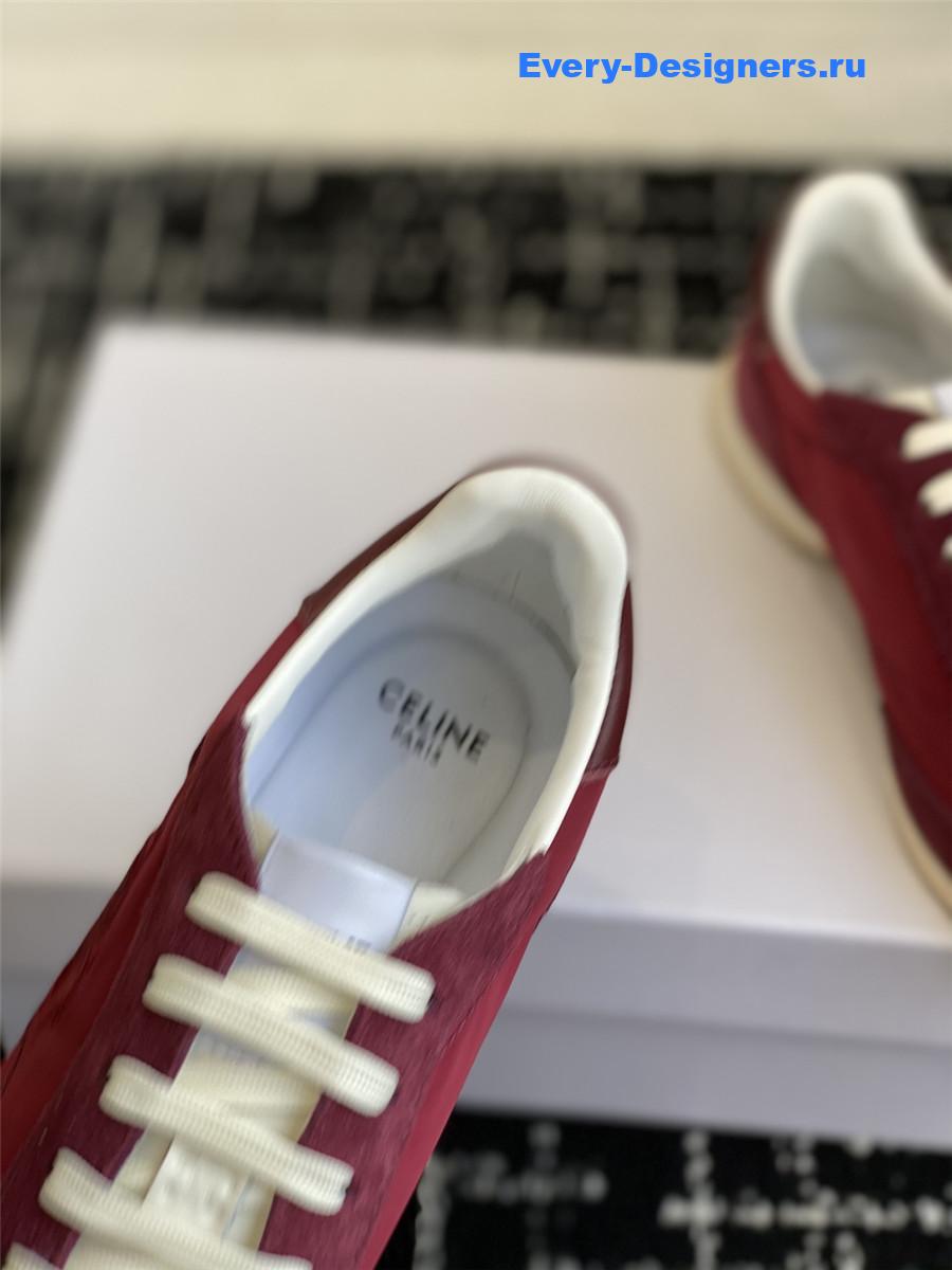 Ce1i*e racer burgundy sneakers