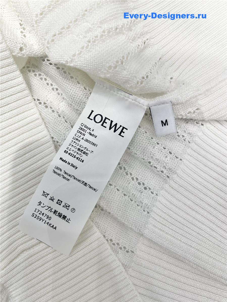 L0ew* white ruffled knit cardigan