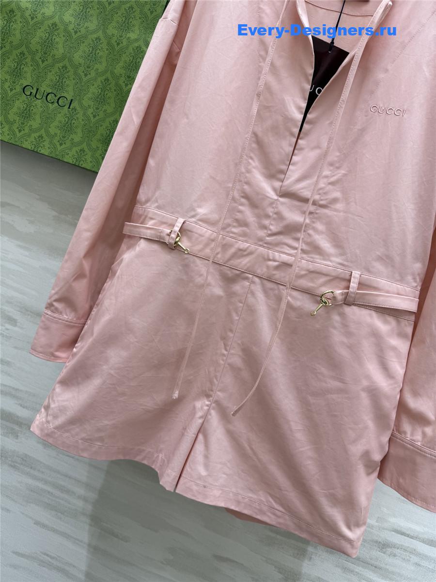 Gvc*1 pink lace-up jumpsuit