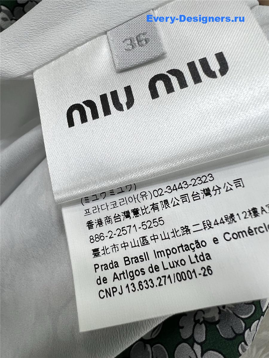 Miu Miu Floral Puff Sleeve Maxi Dress