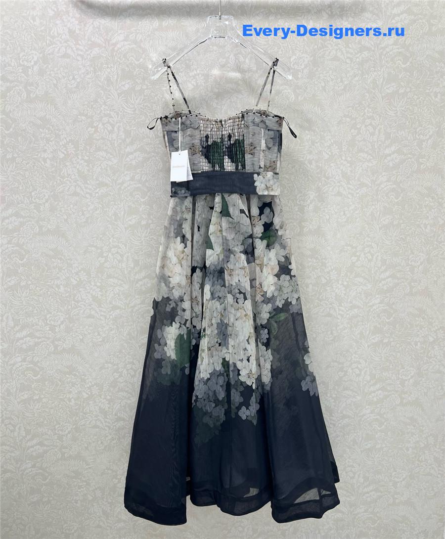 Zimm Dark Hydrangea Slip Dress