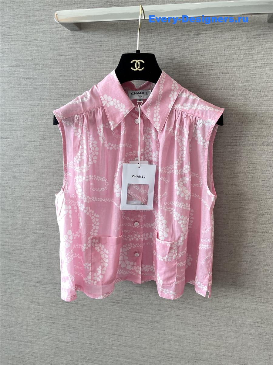 Ch**el coco beach pink vest