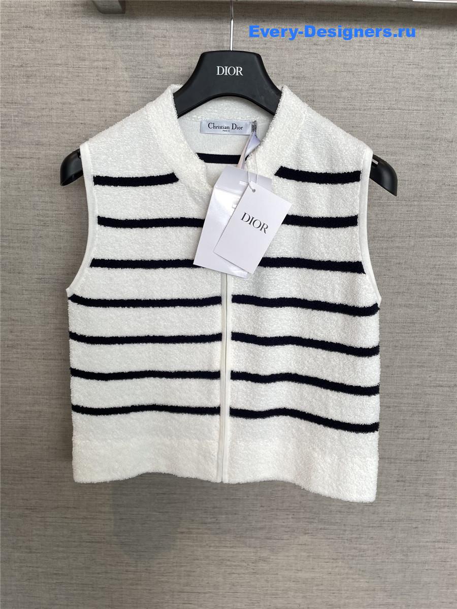 D10riviera striped terry vest