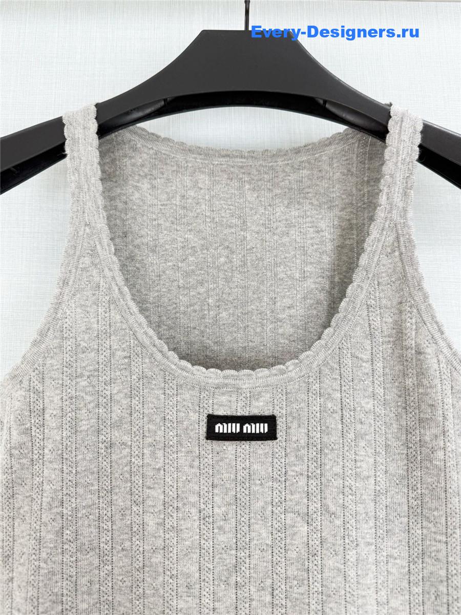 Miu Miu U-Neck Lace Knit Vest