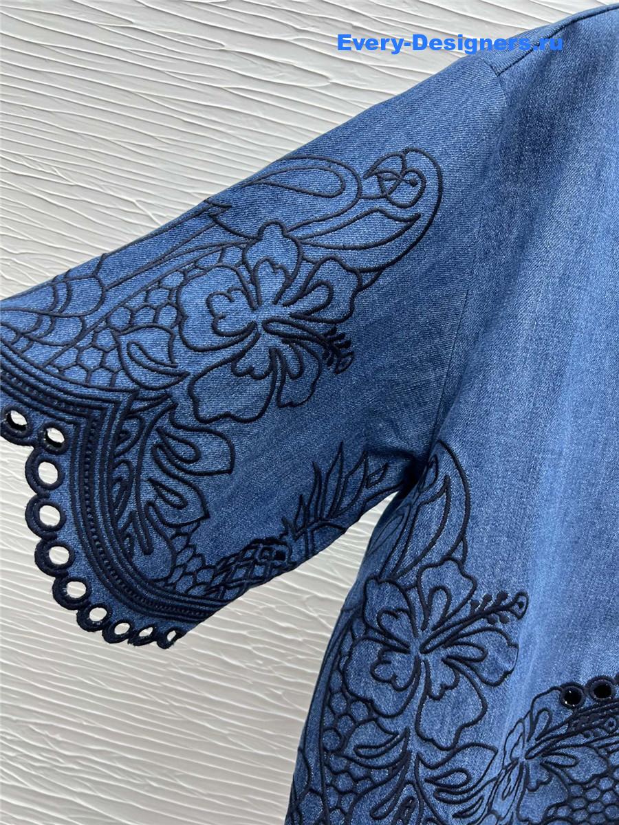 Zimm Coco Embroidered Denim Shirt