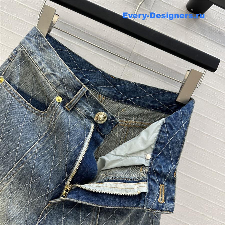 BALMAIN Embroidered Denim Shorts