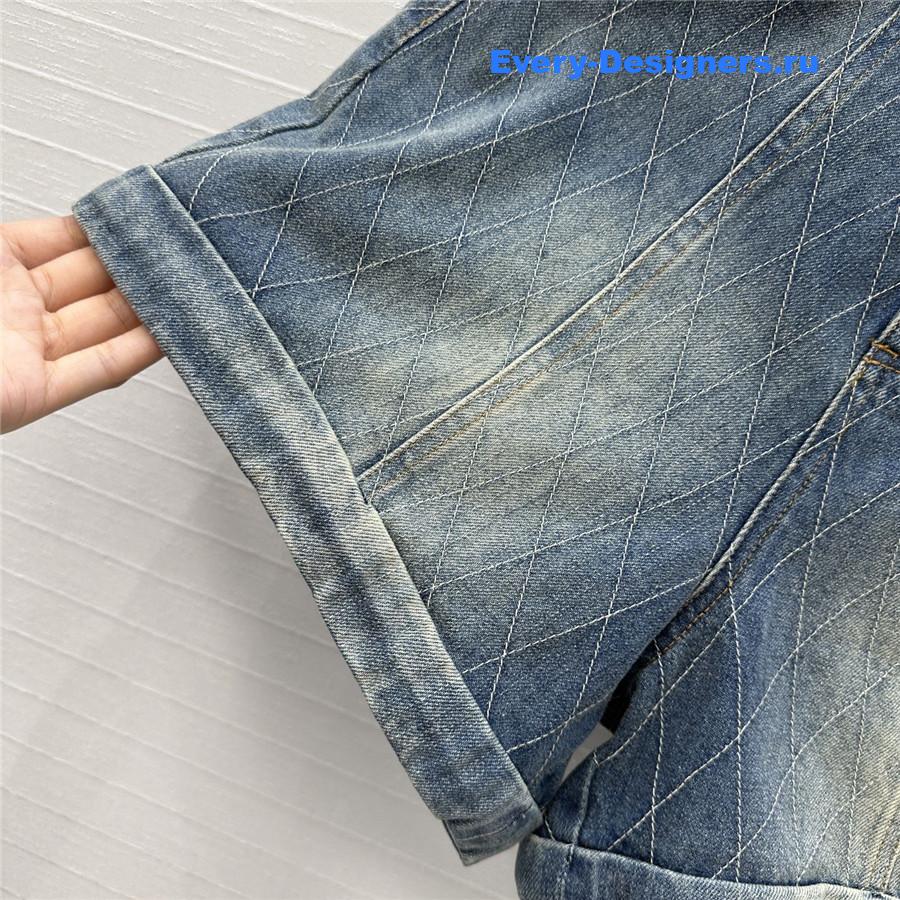 BALMAIN Embroidered Denim Shorts